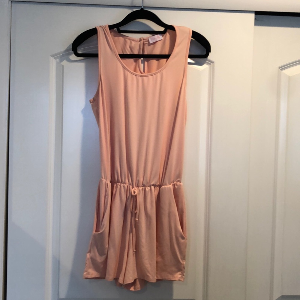 Pink lily buttery soft romper